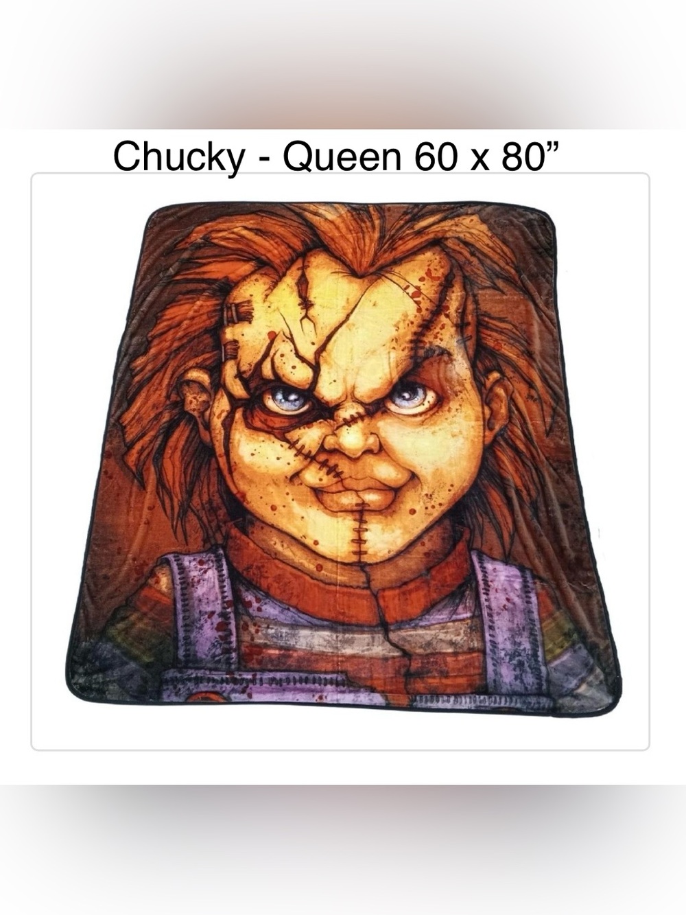 Chucky Queen Size Fleece Halloween Blanket